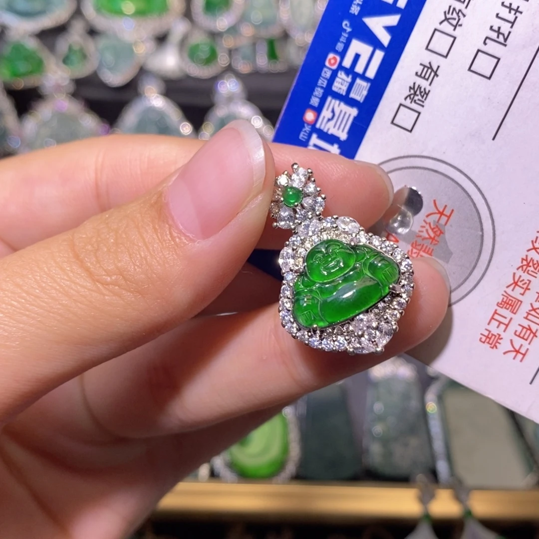 翡翠未镶嵌颈饰天然