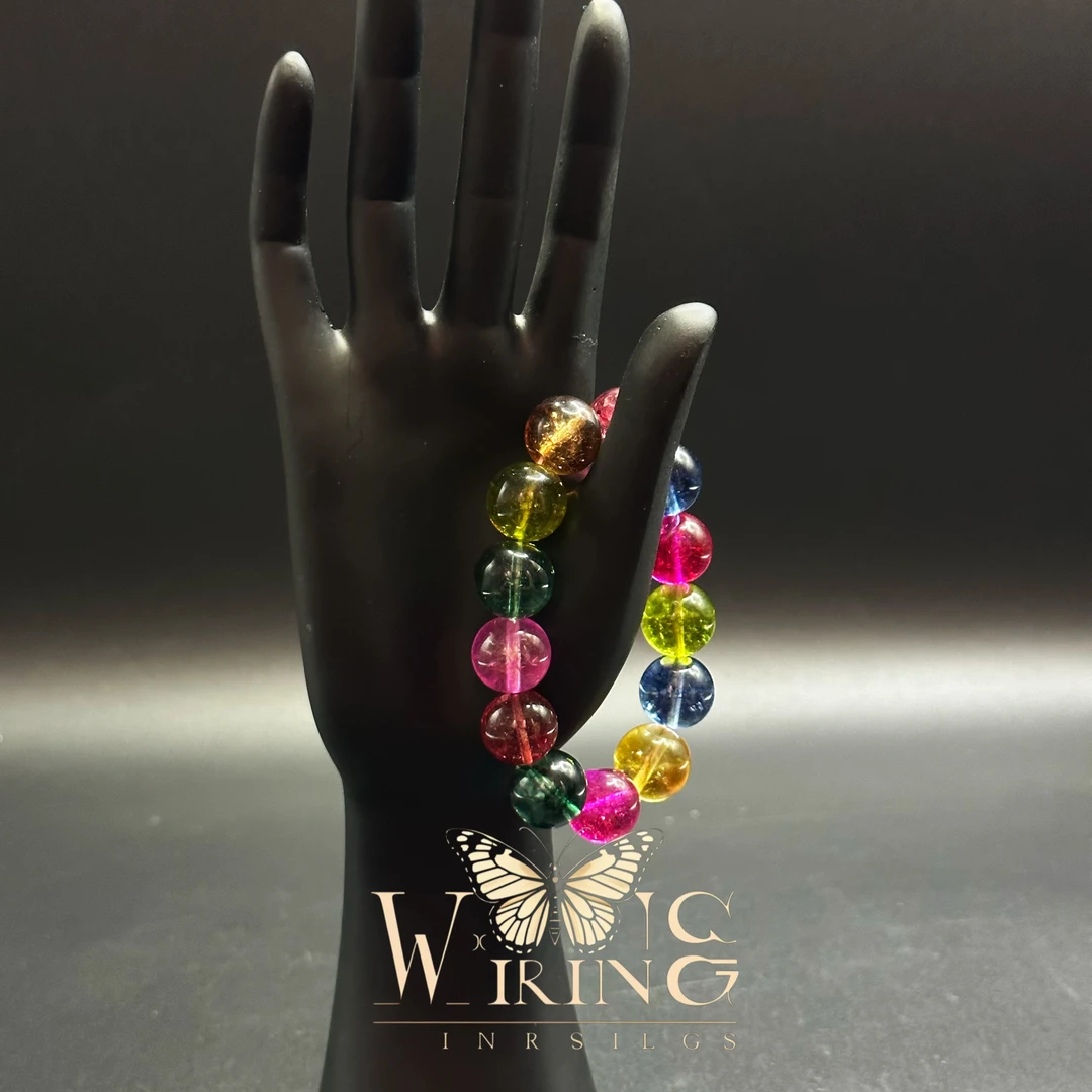 王大嘴原创 “彩虹水晶”奢华夏日冰凉彩色水晶手链A918