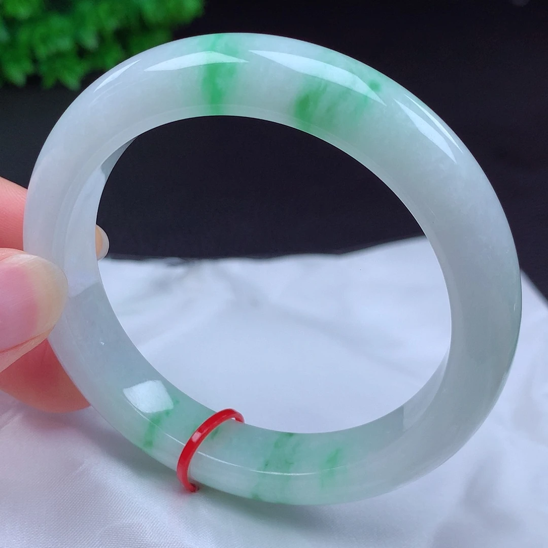 翡翠未镶嵌手镯58圈680006