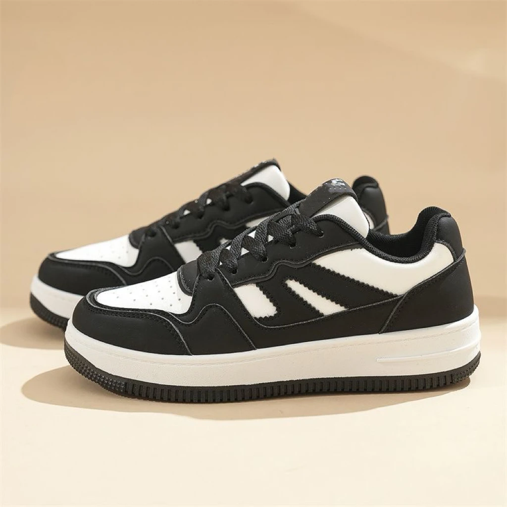 0573小白鞋休闲鞋女士防水厚底板鞋ins男鞋春季复古时尚