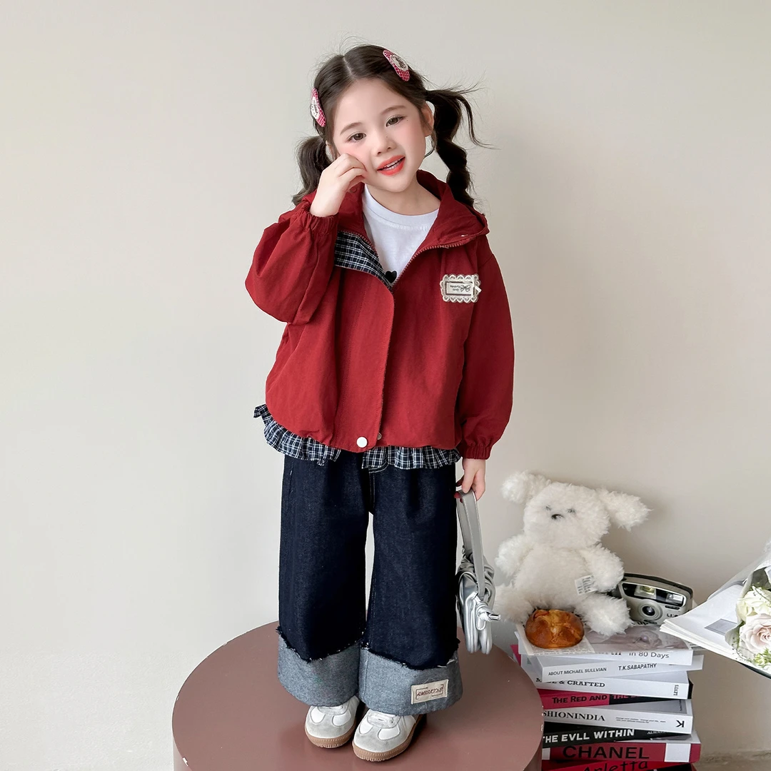 女童洋气宽松春秋季超好看连帽休闲外套女宝宝2025新款早秋装儿童