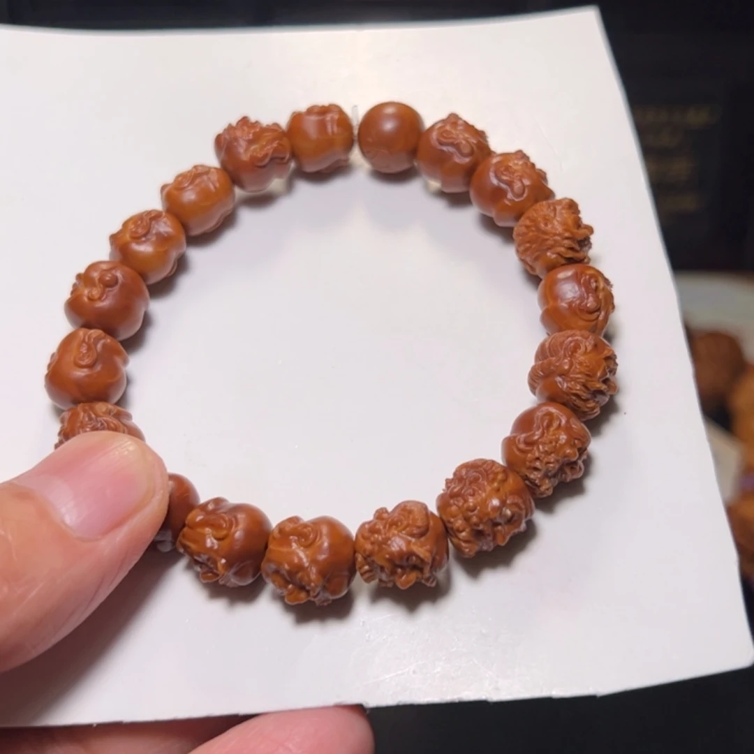 小***两橄榄核手串十八罗汉