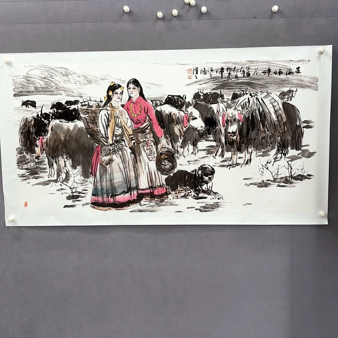国画艺术家真人手绘