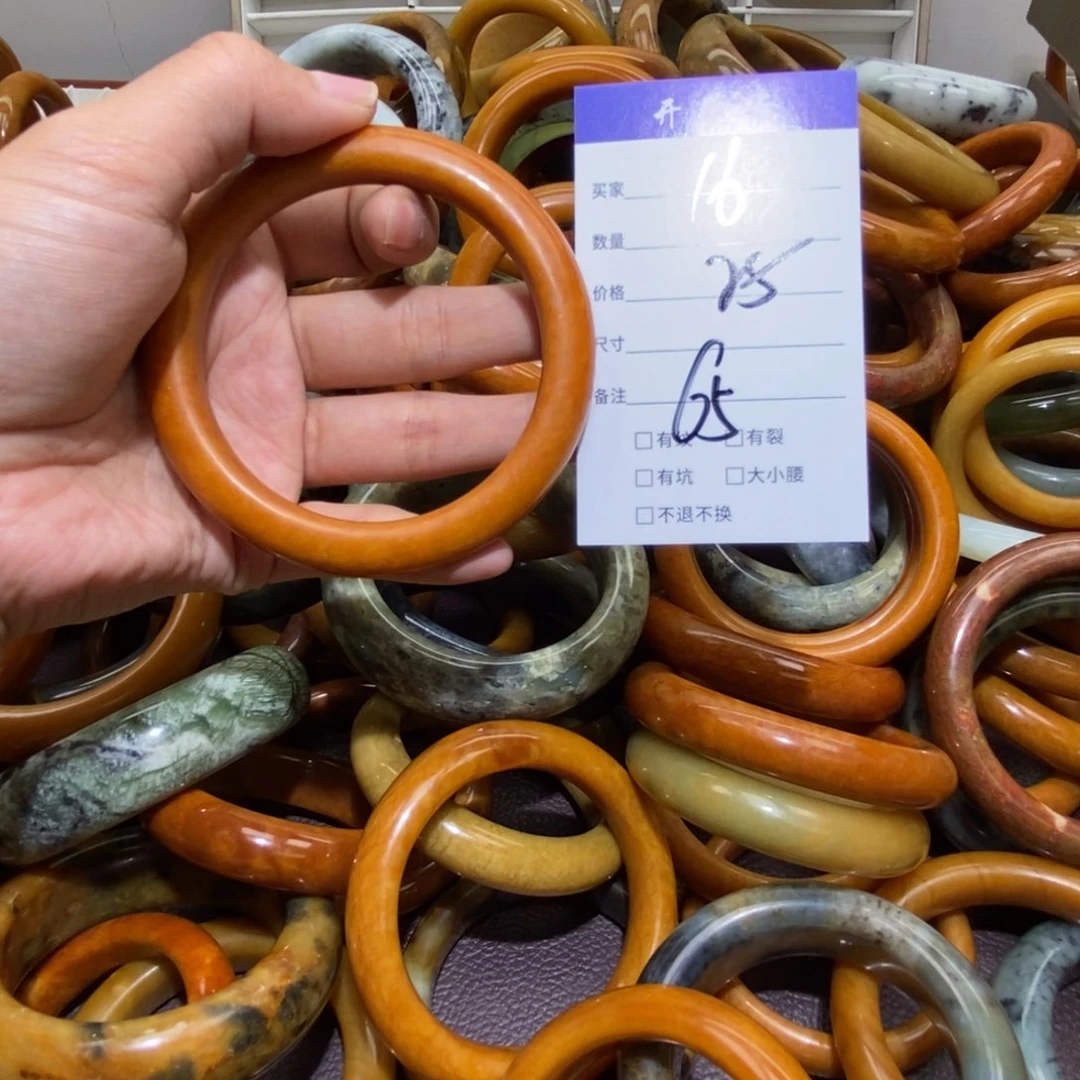 未镶嵌蛇纹石玉手镯6****）