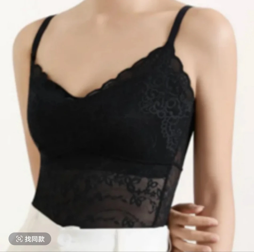 秘密小屋  新款薄款收腹大胸显小带胸垫的美背