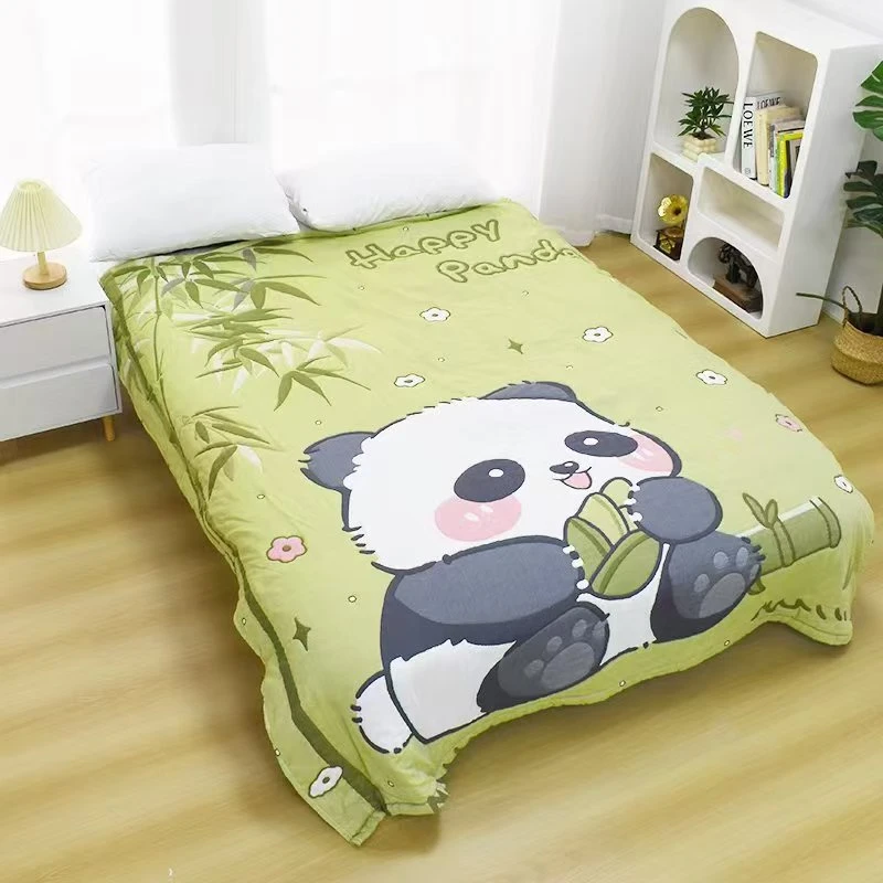 【平安panda】150*200cm柔软亲肤透气卡通风秋冬被冬季棉纱泡芙被