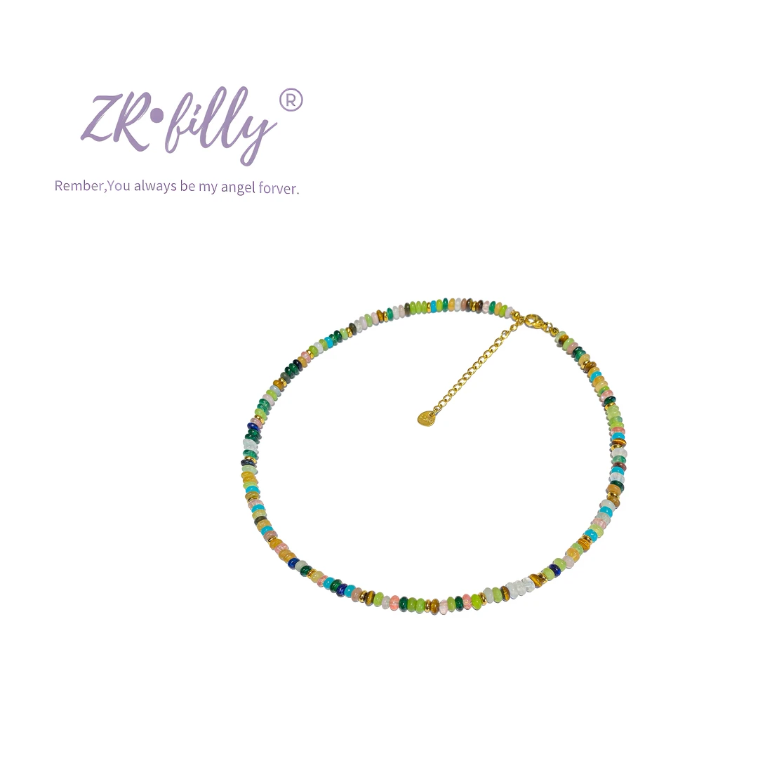 铜合金石英石项链 轻奢时尚精致百搭项链2222