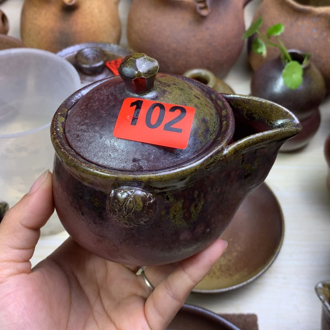 用****0柴烧细陶宝瓶220毫升左右一物一拍