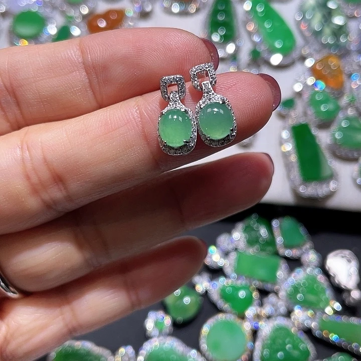 翡翠银S925镶嵌颈饰