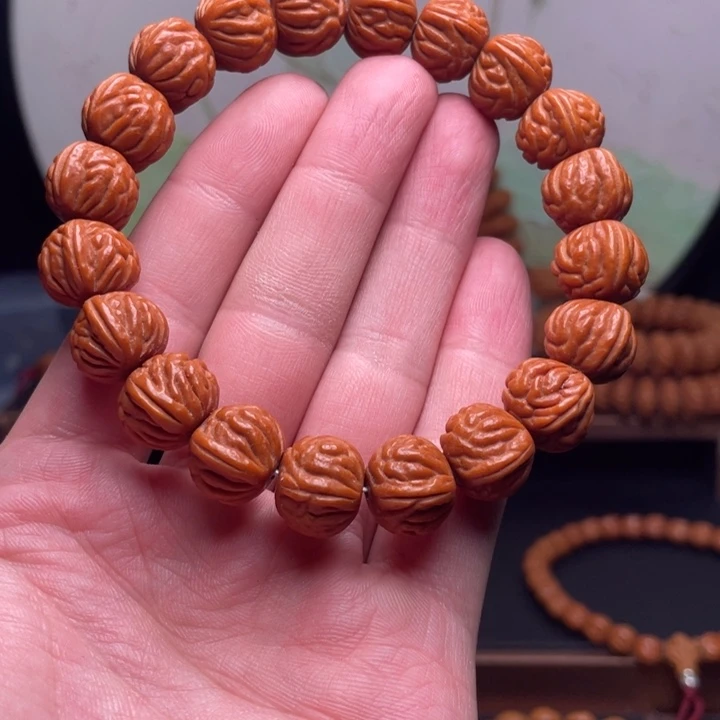 手串桃核14红魔爆肚