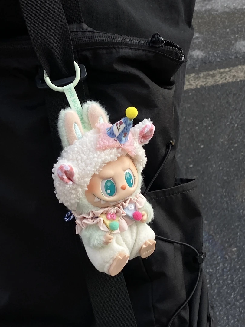 一二代坐坐派对娃衣挂件马卡龙拉布布衣服新款可爱背带裤小养娃