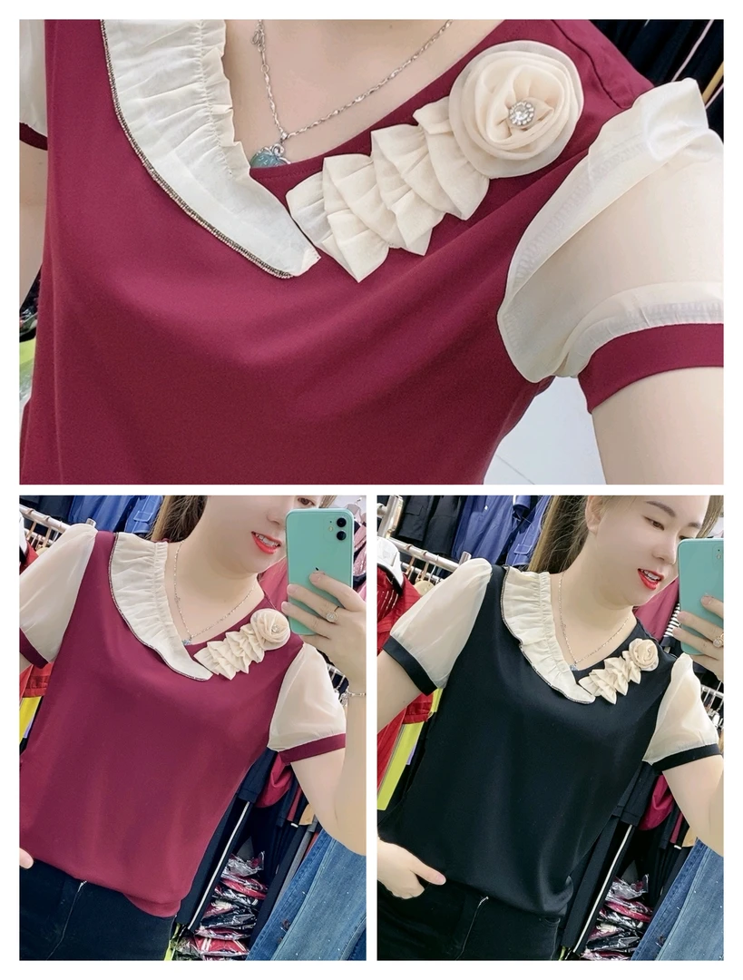 【十姐妹推荐】2025夏季新款时尚百搭气质高雅修身显瘦上衣遮肚子