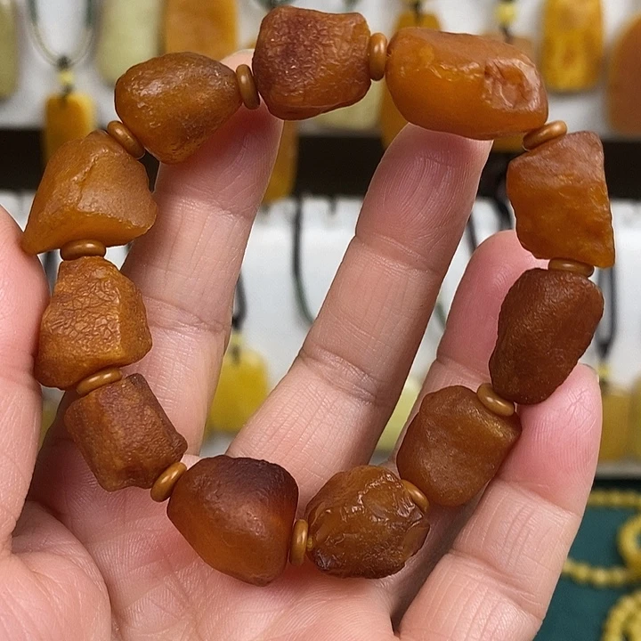 蜜蜡未镶嵌珠宝奇石手串