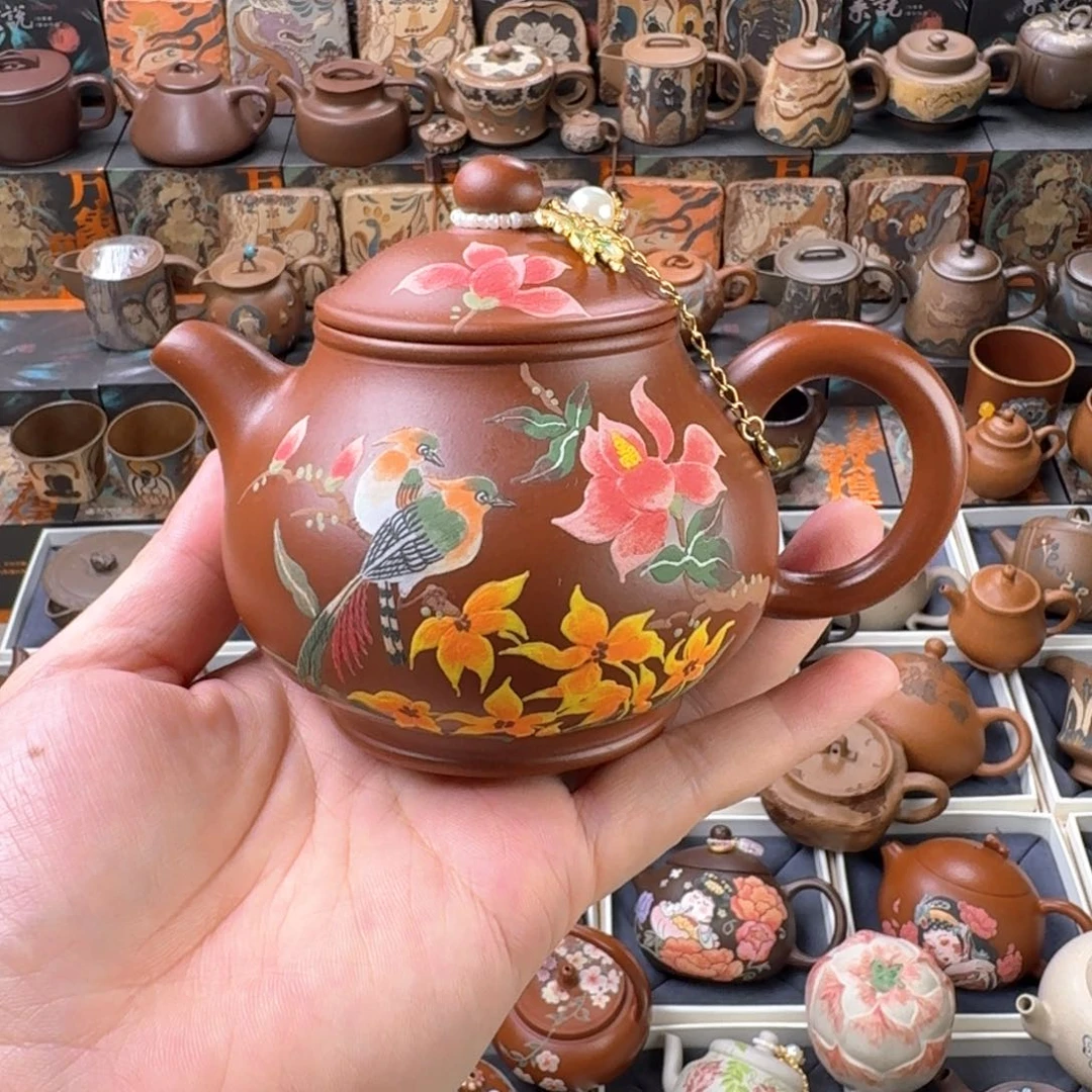 茶壶紫砂250cc朱泥泡壶