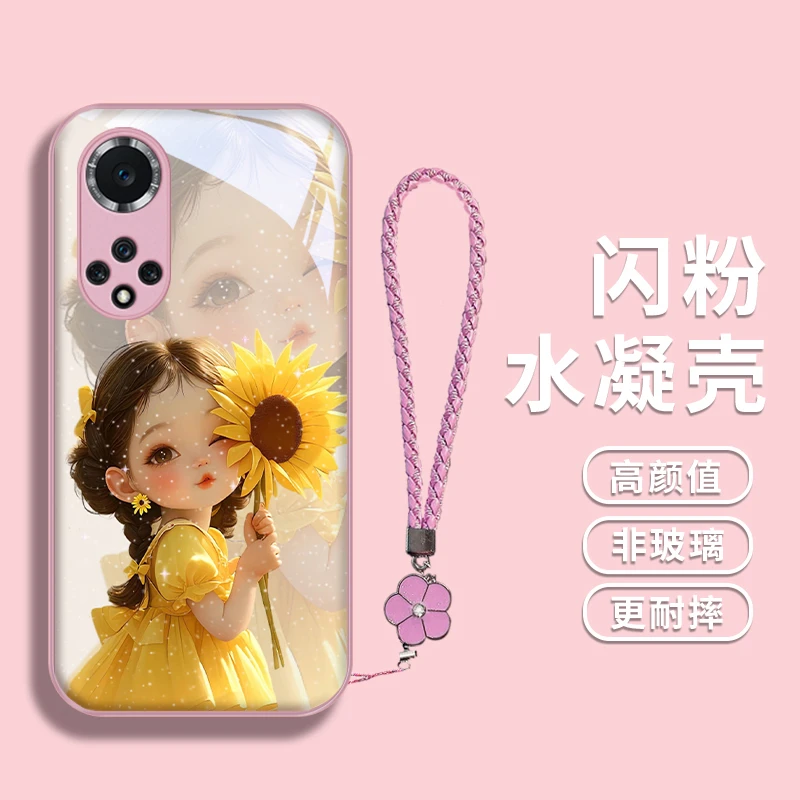 漫画女孩适用华为nova9pro水凝手机壳Hinova9超萌壳nova9se女款挂