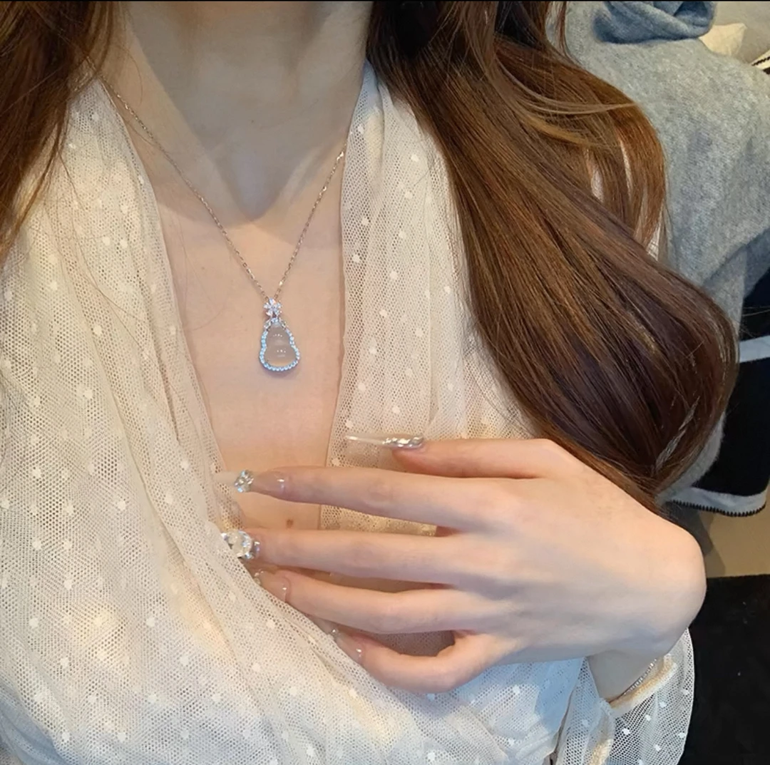 足银手镯 足银999轻奢气质时尚百搭银项链