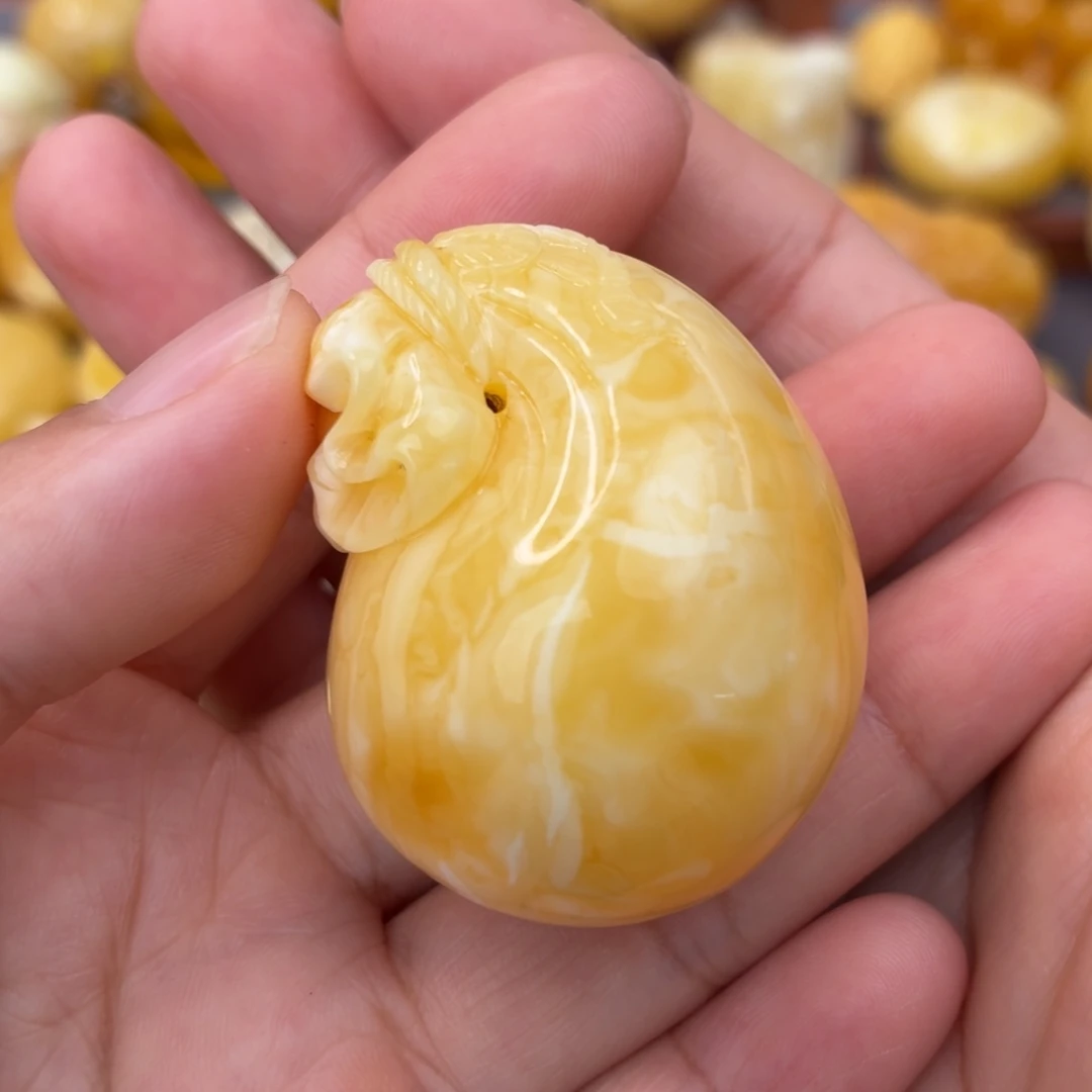 蜜蜡未镶嵌吊坠(不含链)钱袋