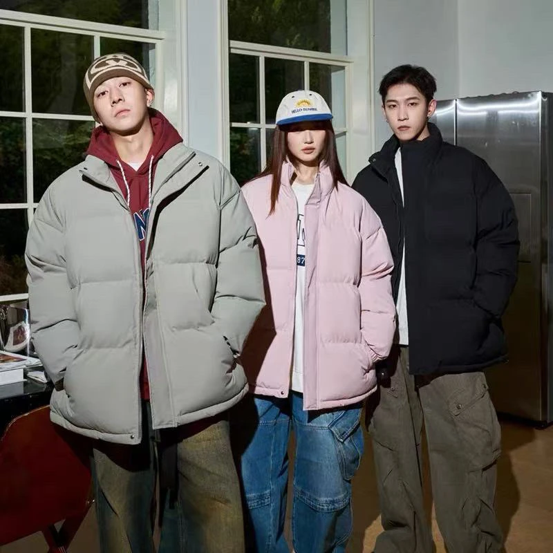 See you（9SYs733#）「经典百搭」男女同款 韩系立领棉服外套12-25