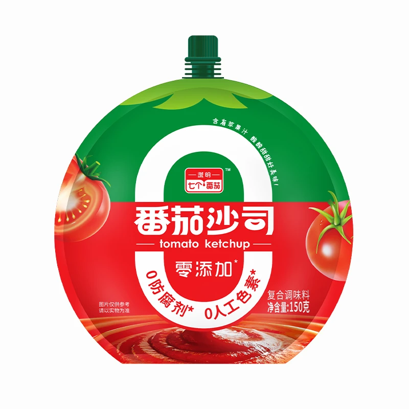 澄明七个番茄0添加番茄沙司150g酱酸甜薯条炸鸡蘸酱面包土豆薯条