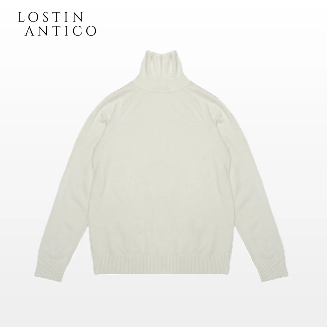 (40码) 冬季男半高领秋冬针织衫长袖打底衫毛衣针织宽松高领毛