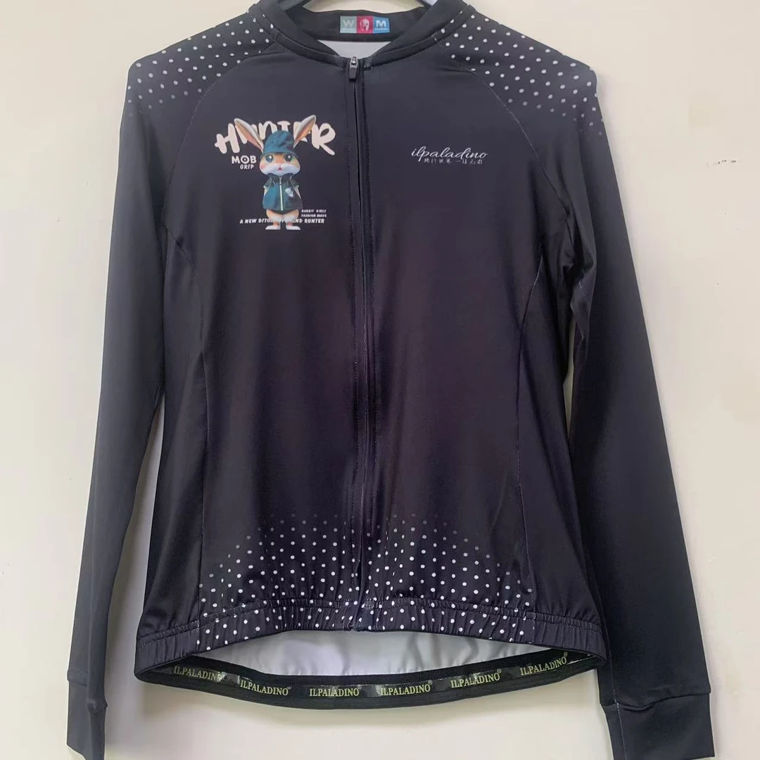 SQ 1571【黑兔子牛奶丝长袖女士 】ILPALADINO专业版骑行服高弹