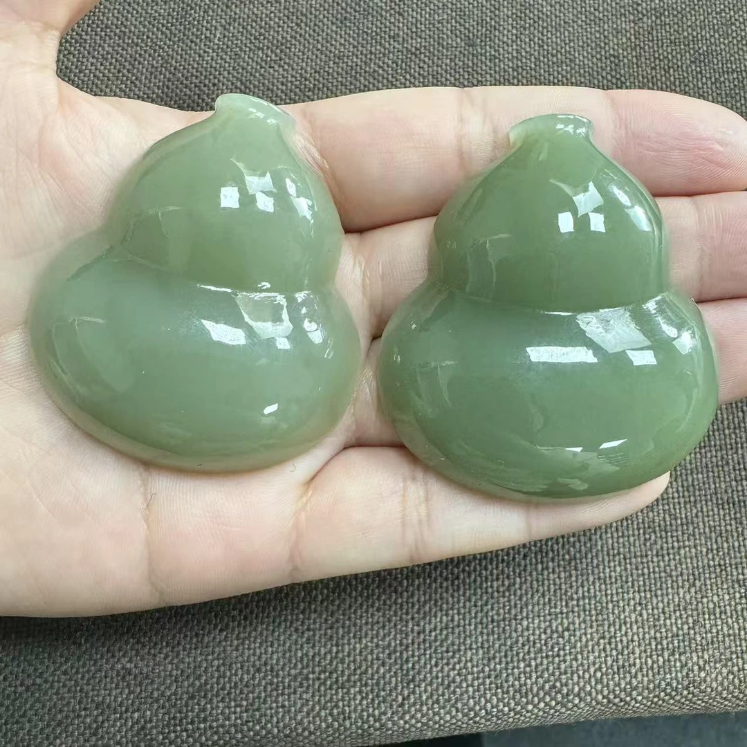 天然和田玉老料精工雕刻葫芦福禄吊牌油润细糯多样性拍一发一