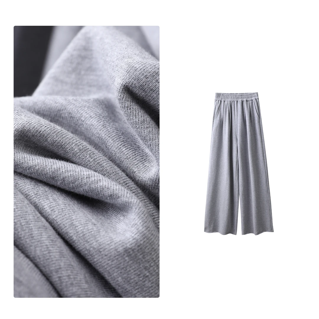 B 门店5&29！包容所有腿型！巨显瘦/棉感遮肉休闲阔腿裤女 D00068