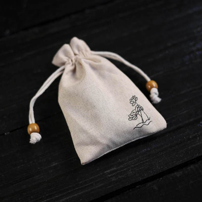 纳兰-金丝檀木头梳含棉麻袋（QT-40）