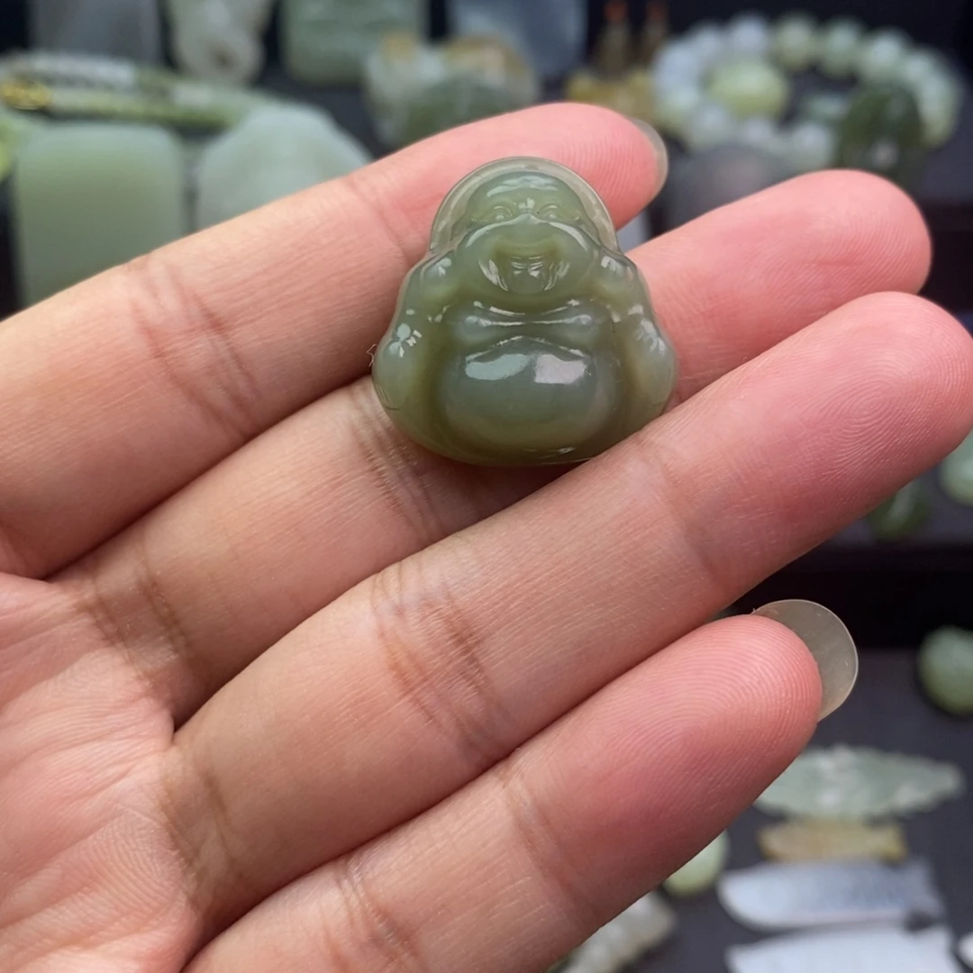和田玉未镶嵌颈饰卡25