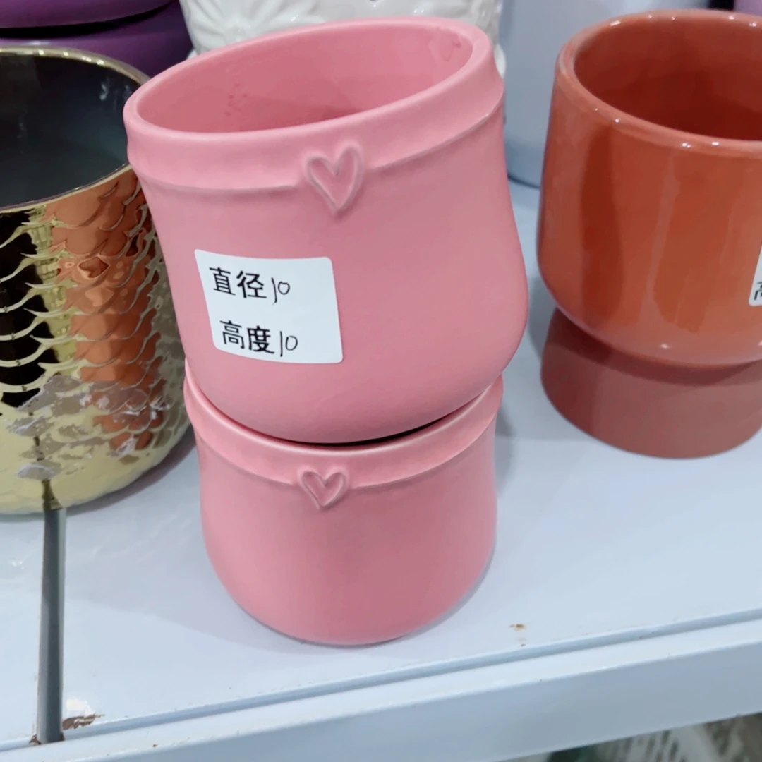 有孔，陶瓷花盆满10米包邮发货。