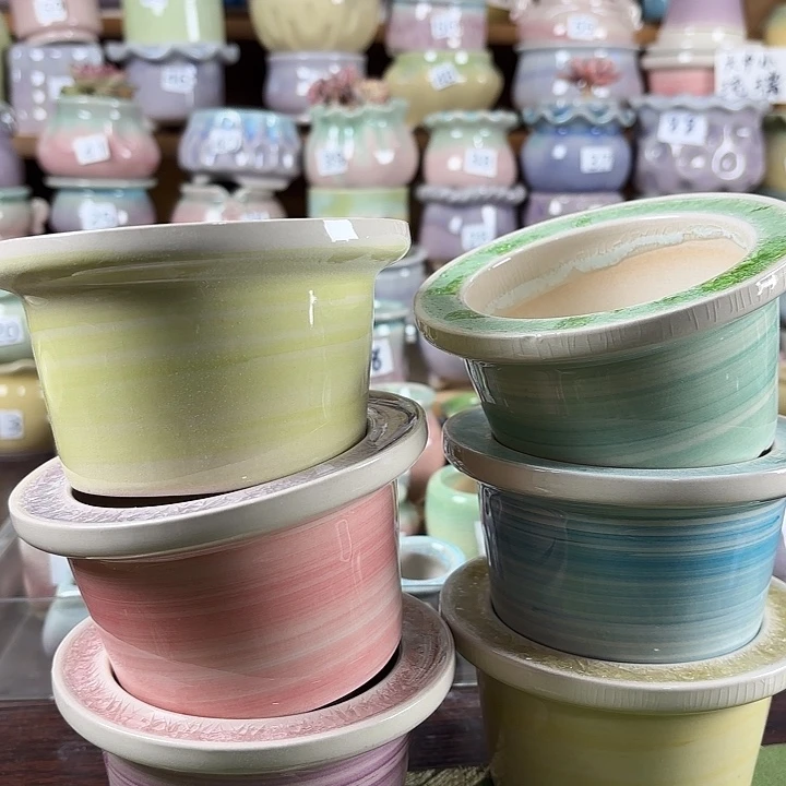 红陶量货/口高深浅搭配发4