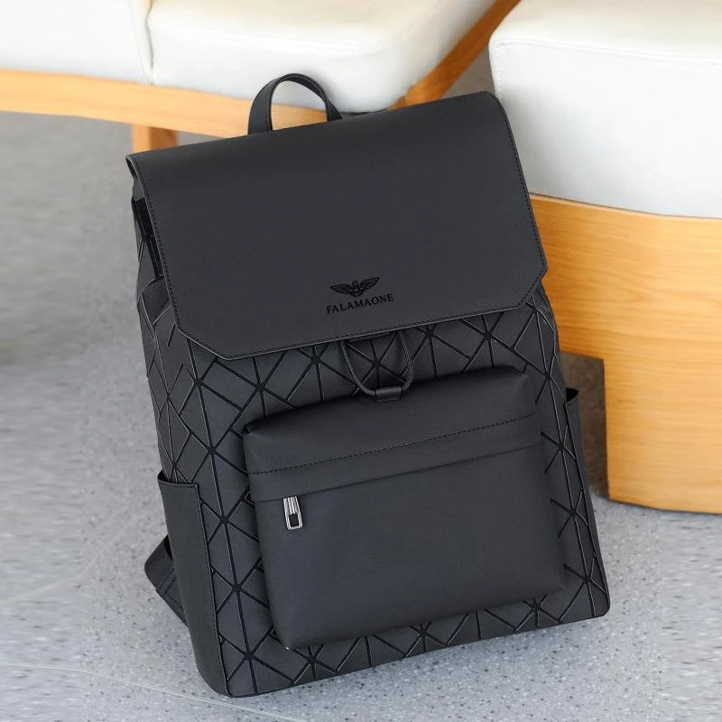 法莱阿玛尼男士双肩包商务通勤男包大容量电脑包潮流百搭旅行包