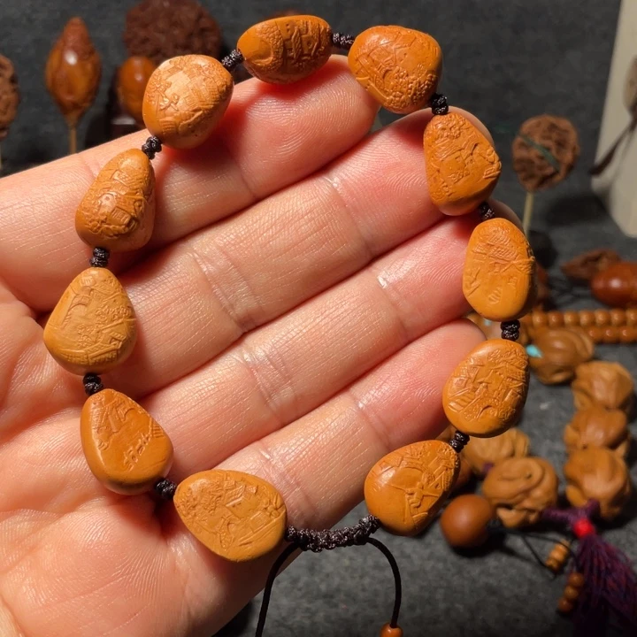 微***凉橄榄核手串/手链手工艺制作工艺精湛