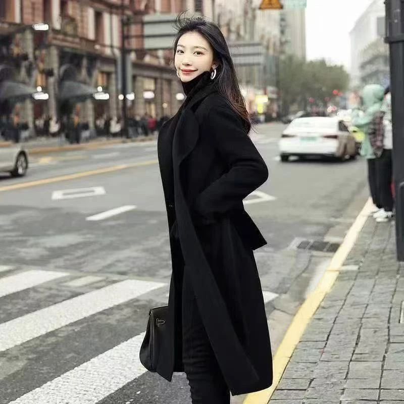 060（黑色简单经典款大衣分尺码）外套