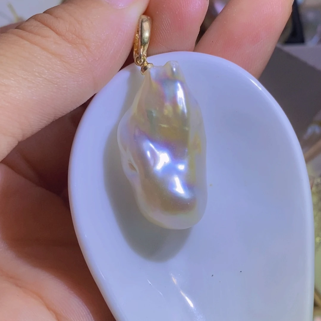 淡水珍珠银S925镶嵌淡水珍珠
