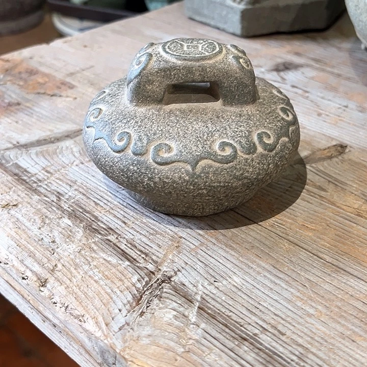 石材如意石权绿豆青