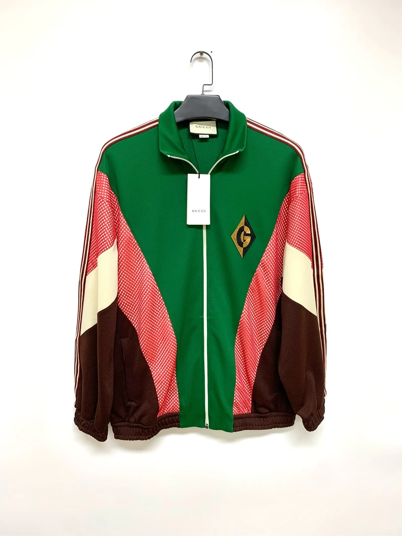 全新未使用  【Gucci】刺绣logo拼接夹克/M码