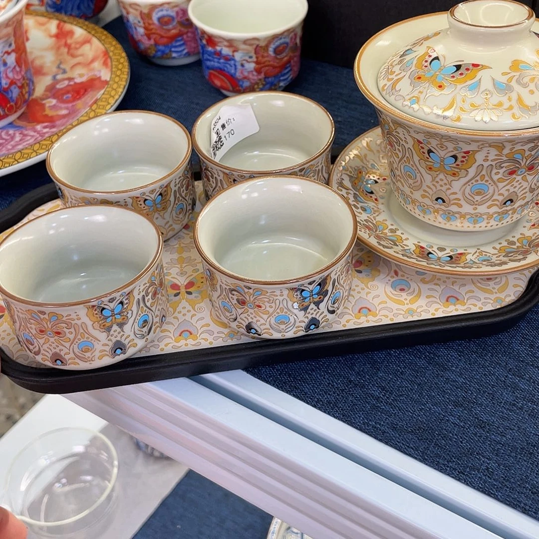 陶景德陶瓷盖碗茶具