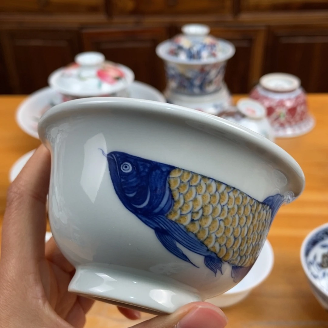 手绘现代茶具非古董