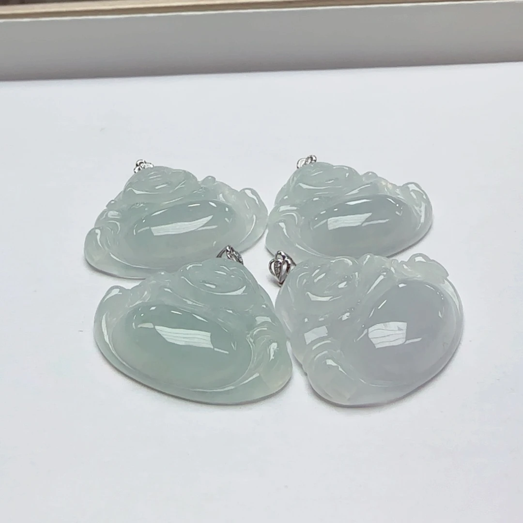 颈饰18K金镶嵌翡翠多样性发其一b957