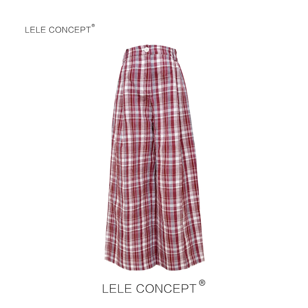 LELE CONCEPT｜「夭夭」春款格子裤日系舒适百搭K0387