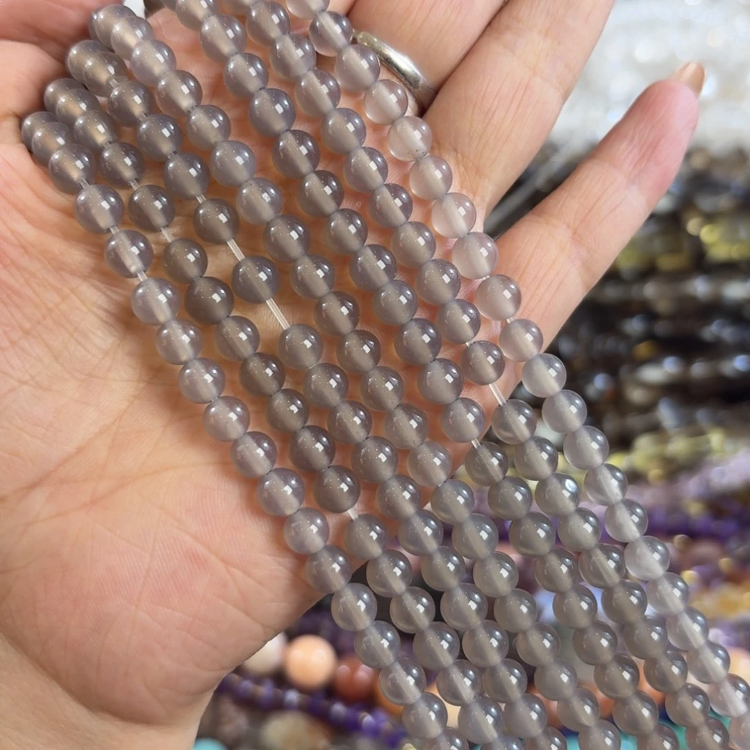 玛瑙/玉髓未镶嵌珠宝半成品灰玛瑙卡6