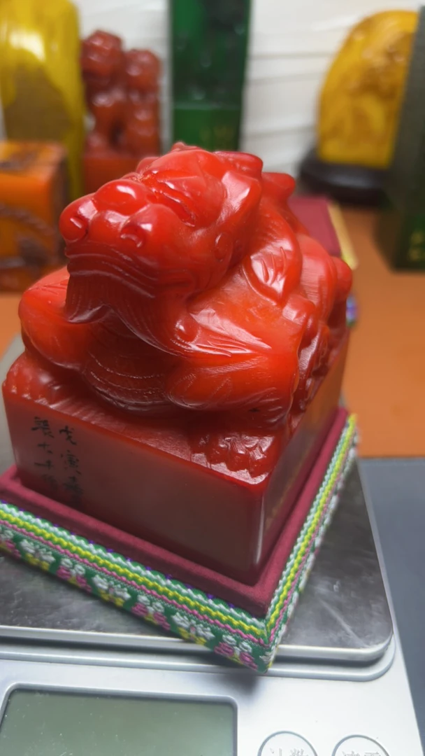 寿山石老红田 8*8*10