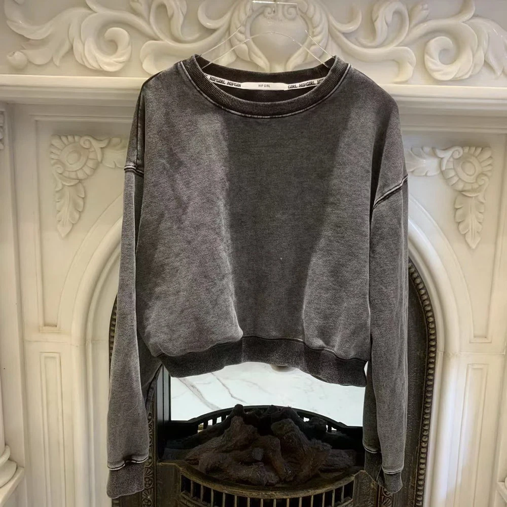 【20243100童装套装】童装卫衣春秋季女宽松圆领重工