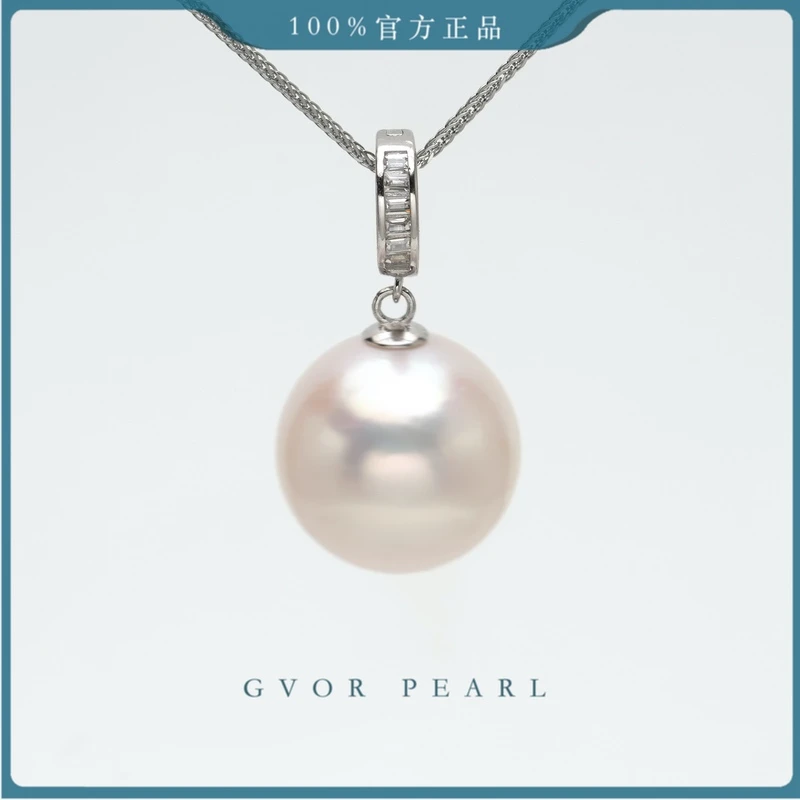 S【升级版丨高定特大号】14-15MM白珍珠吊坠S925银肖邦链S925 A1727