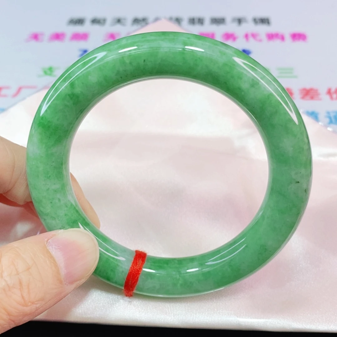 未镶嵌手镯翡翠56圈口圆条