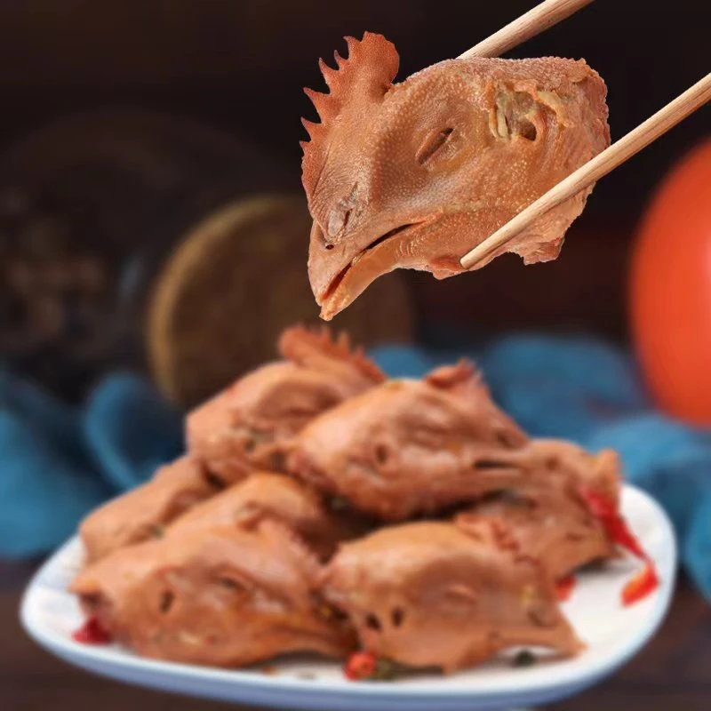 河南麻辣卤鸡头每袋400克（8-10个）美味下酒菜现卤现发