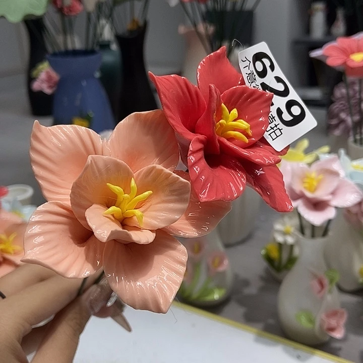 陶瓷纯手工捏花设计