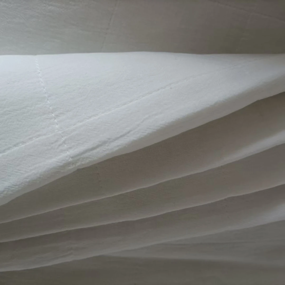 高温砂洗白色纱布棉绗缝肉肉被床盖约200*200（微瑕处理）