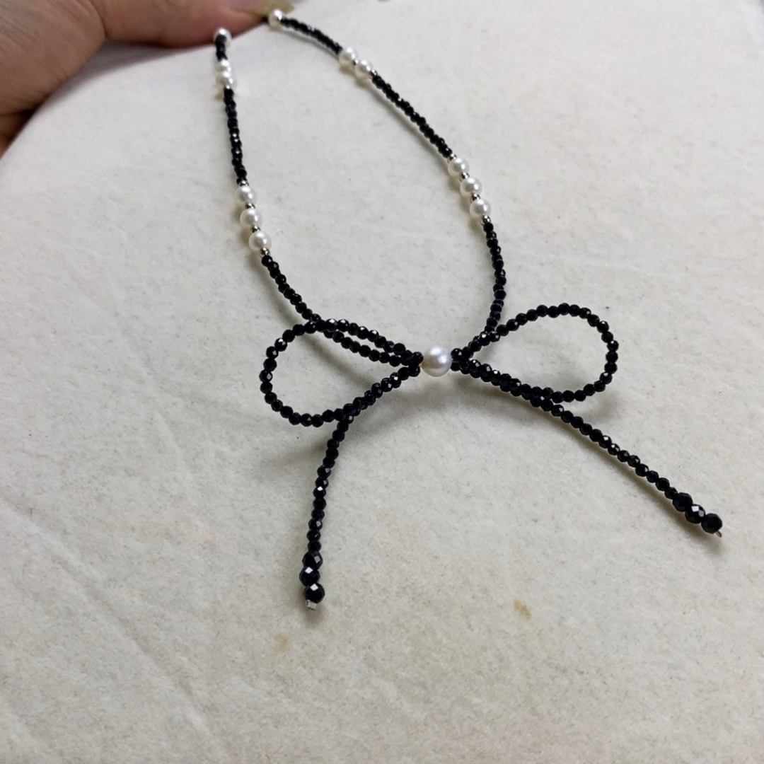 淡水珍珠银S925镶嵌颈饰